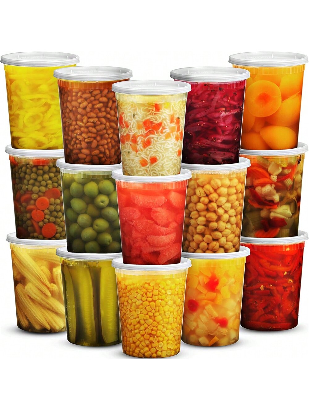 Meal Prep Jars With Lids - Deli en plastique contenant de la