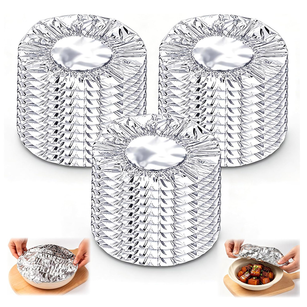 Meal Prep List - Couvre-aliments réutilisables en aluminium, couvercles isolants