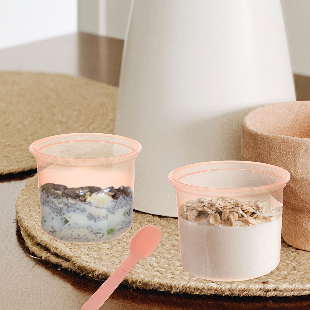 Meal Prep Jars With Lids - Lot de 2 pots à overnight