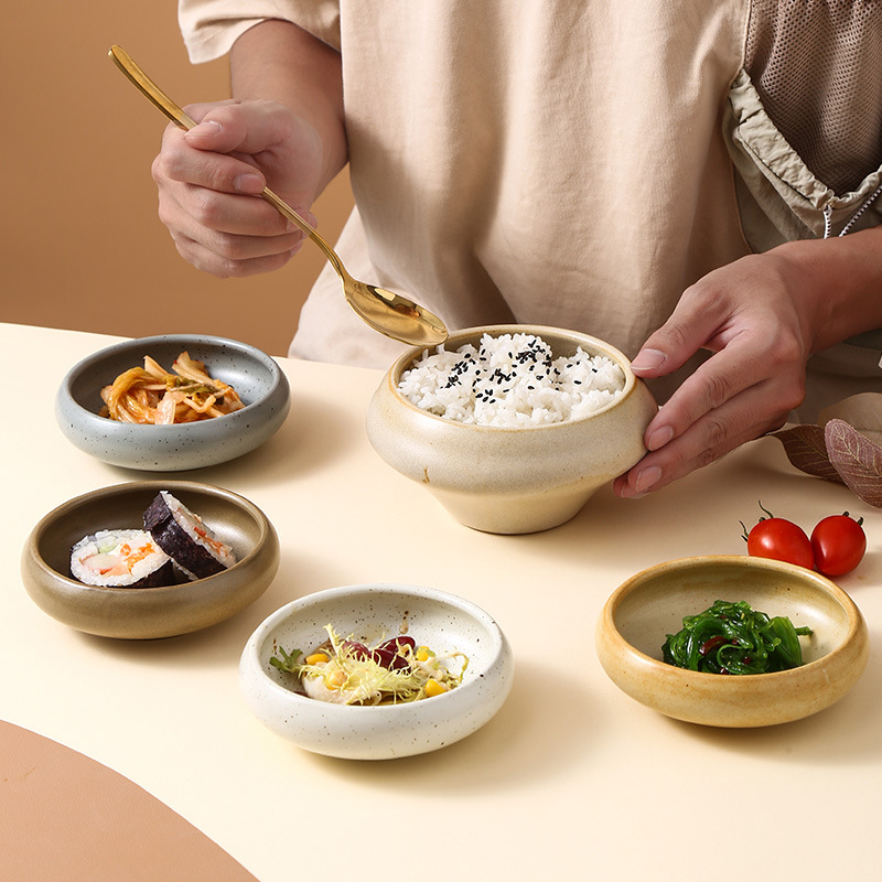 Sauce Dipping Cup - Plat à collation en céramique rétro