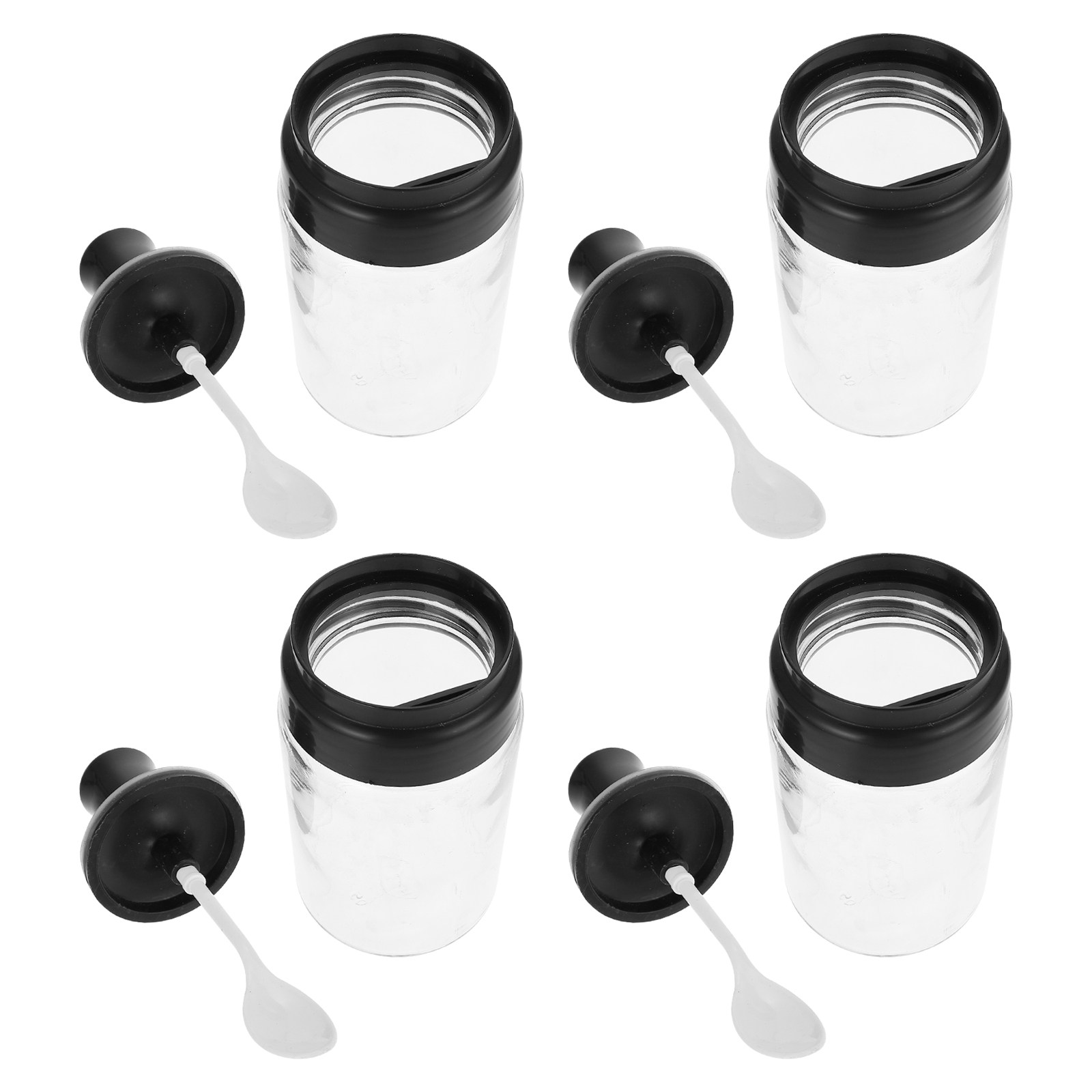 Meal Prep Jars With Lids - Lot de 4 pots à épices