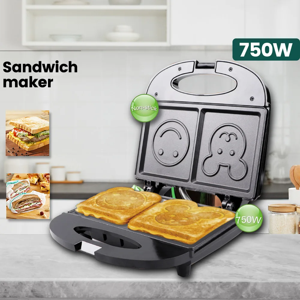 Breakfast Sandwich Press - Appareils électroménagers 110V-220V, machine à sandwich