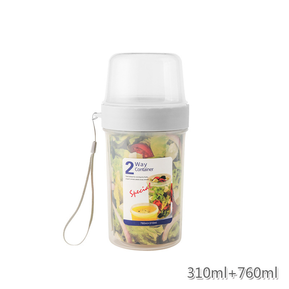 Meal Prep Jars With Lids - Boîte alimentaire étanche à double couche,