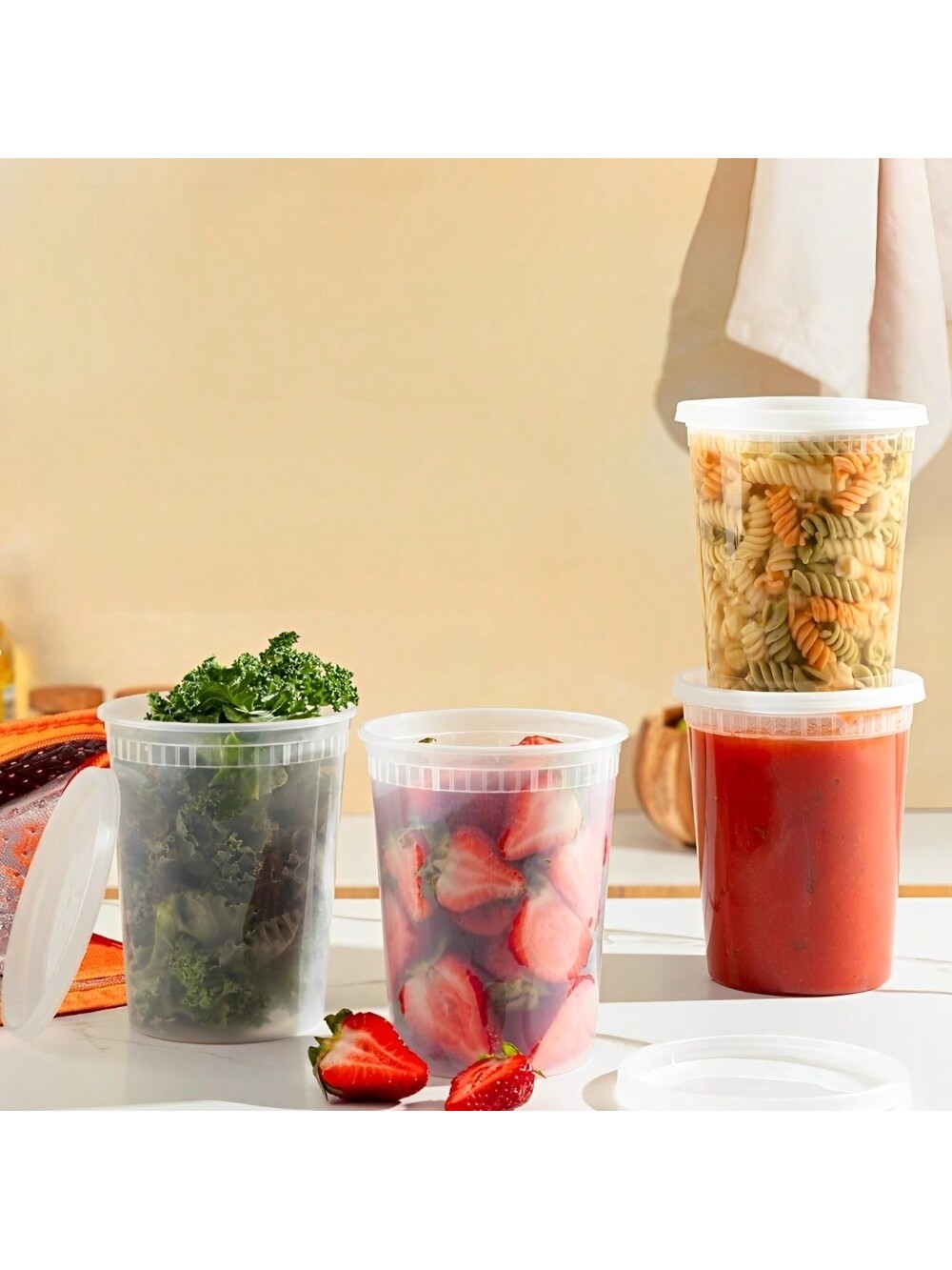 Deli en plastique contenant de - Meal Prep Jars With Lids avis et prix