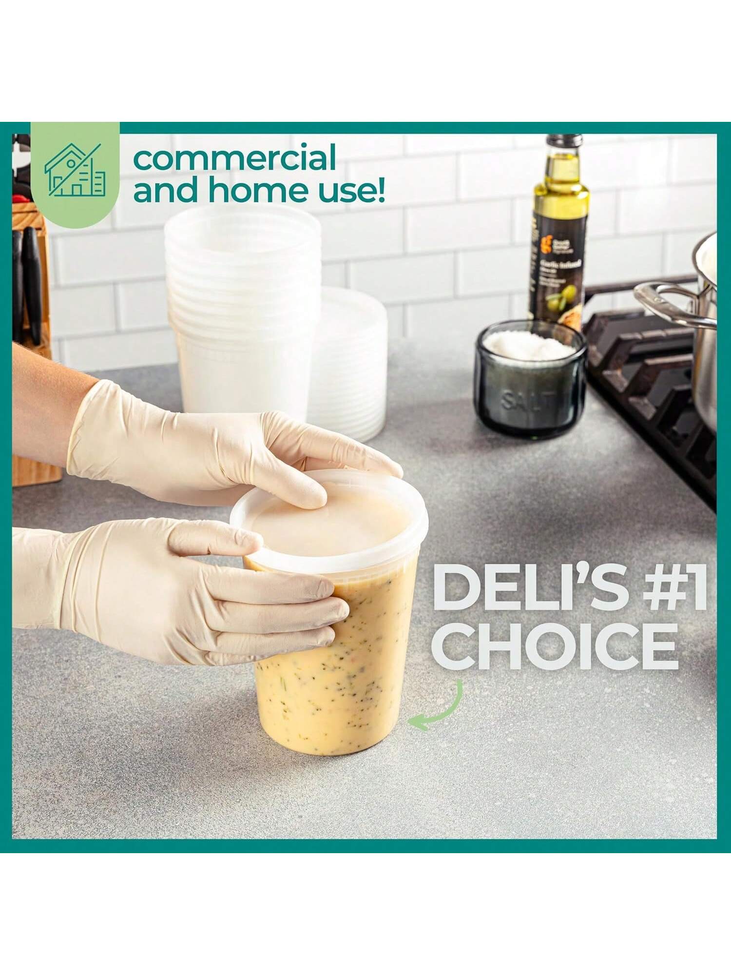 Deli en plastique contenant de - Meal Prep Jars With Lids avis et prix