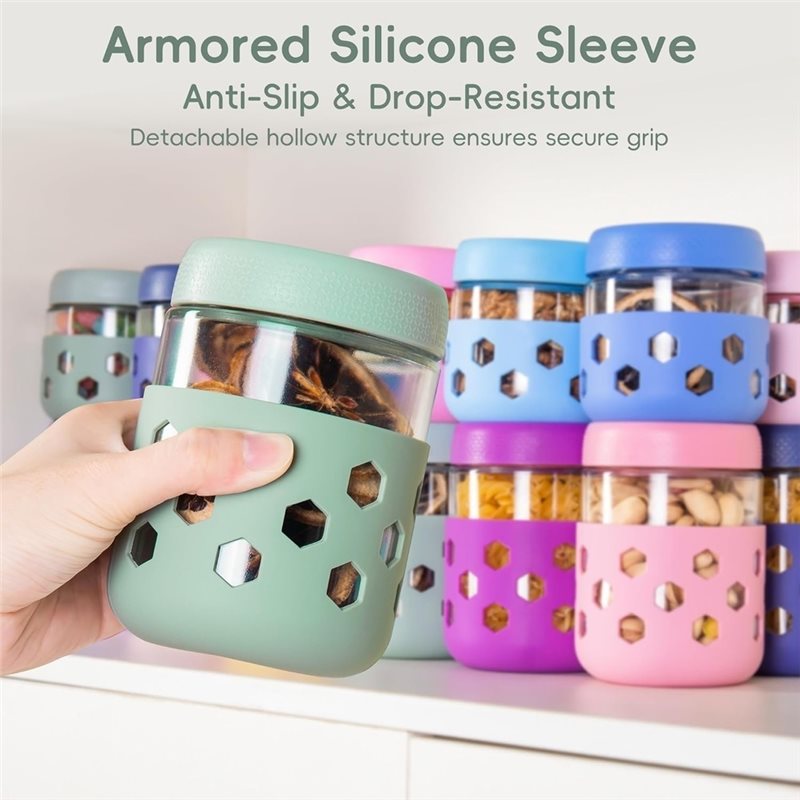 Bocaux en verre souple avec co - Meal Prep Jars With Lids avis et prix