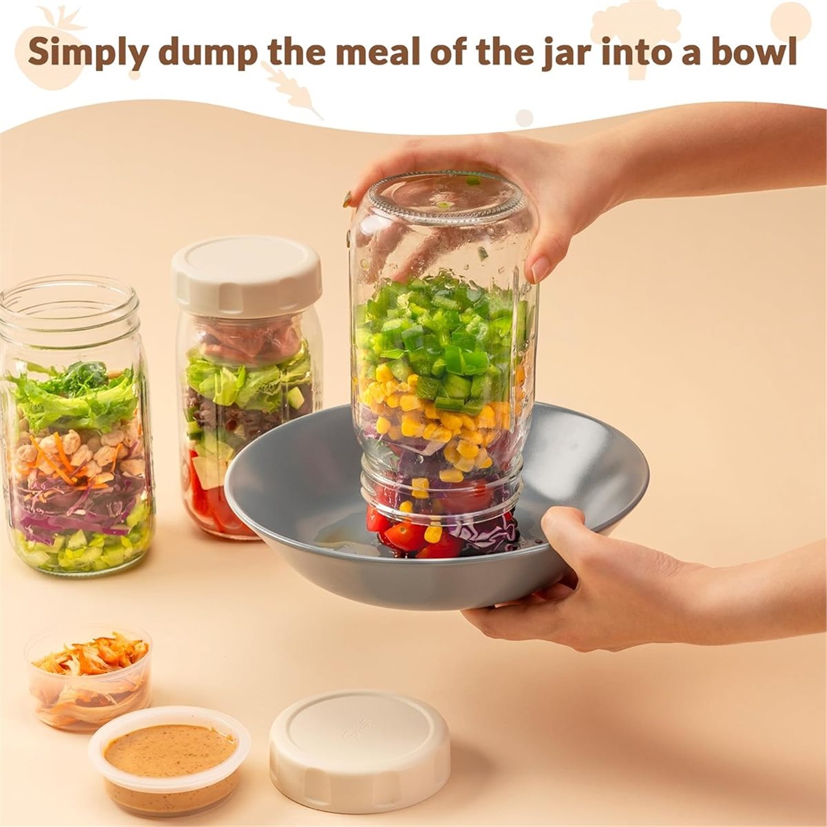 A67T NOUVEAU Lot de 4 bocaux e - Meal Prep Jars With Lids avis et prix