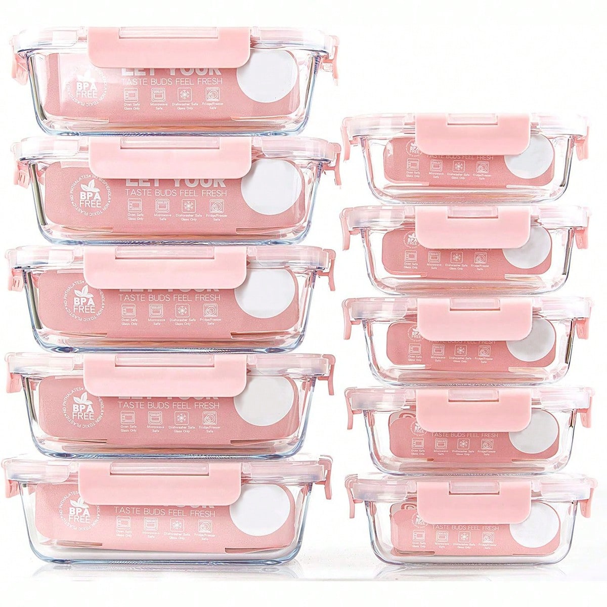 Lot de 10 récipients en verre  - Meal Prep Jars With Lids avis et prix