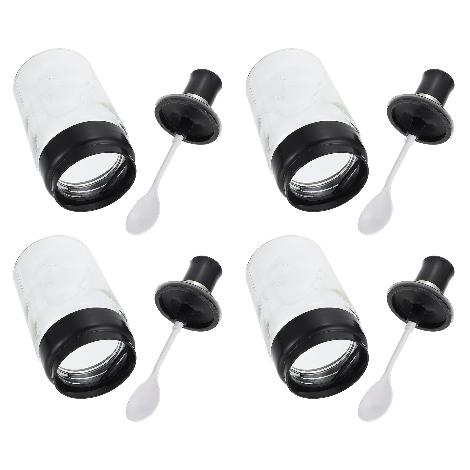 Lot de 4 pots à épices en verr - Meal Prep Jars With Lids avis et prix