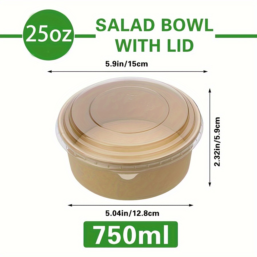 Bols en papier avec couvercles - Meal Prep List avis et prix