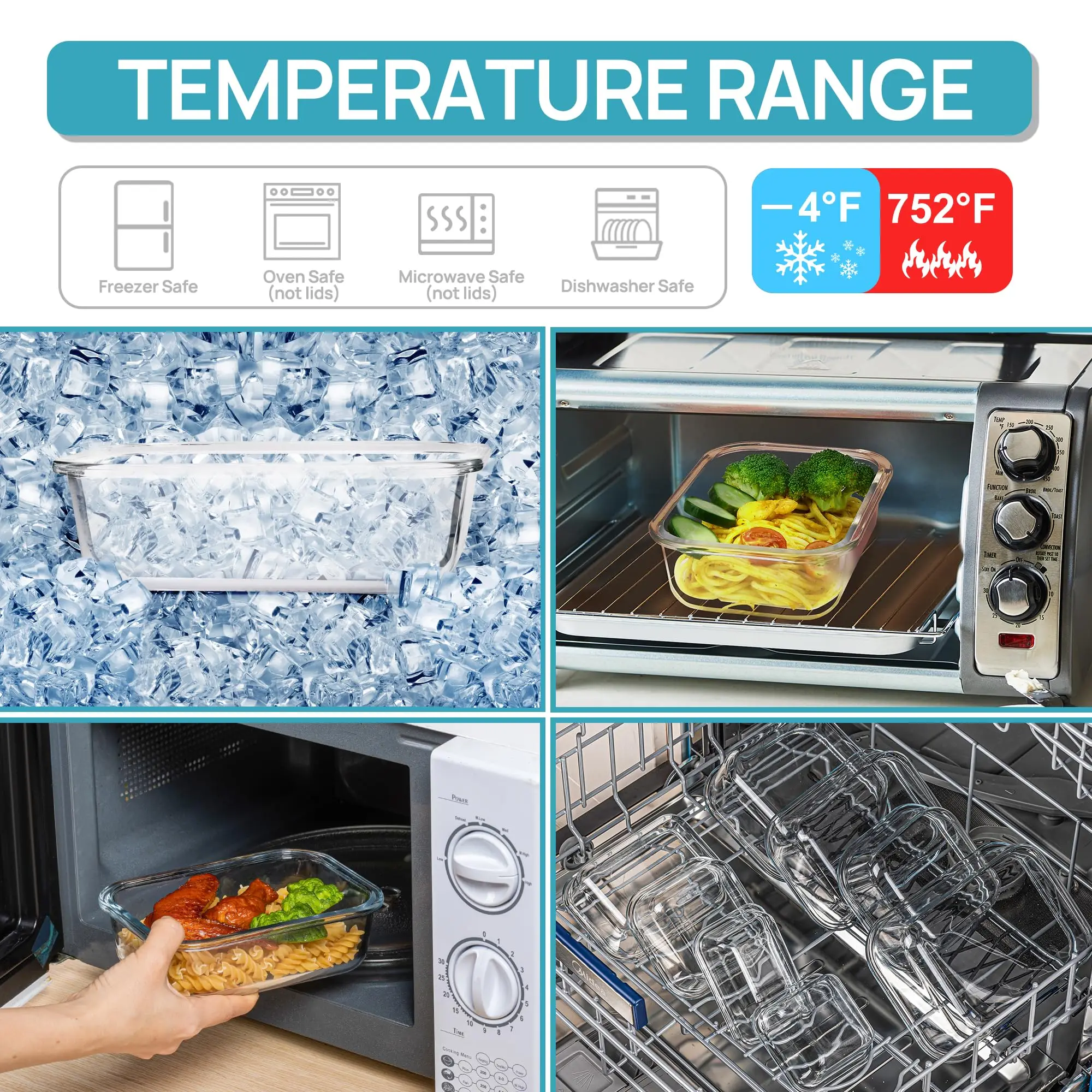 Boîte à déjeuner en verre, con - Meal Prep List avis et prix