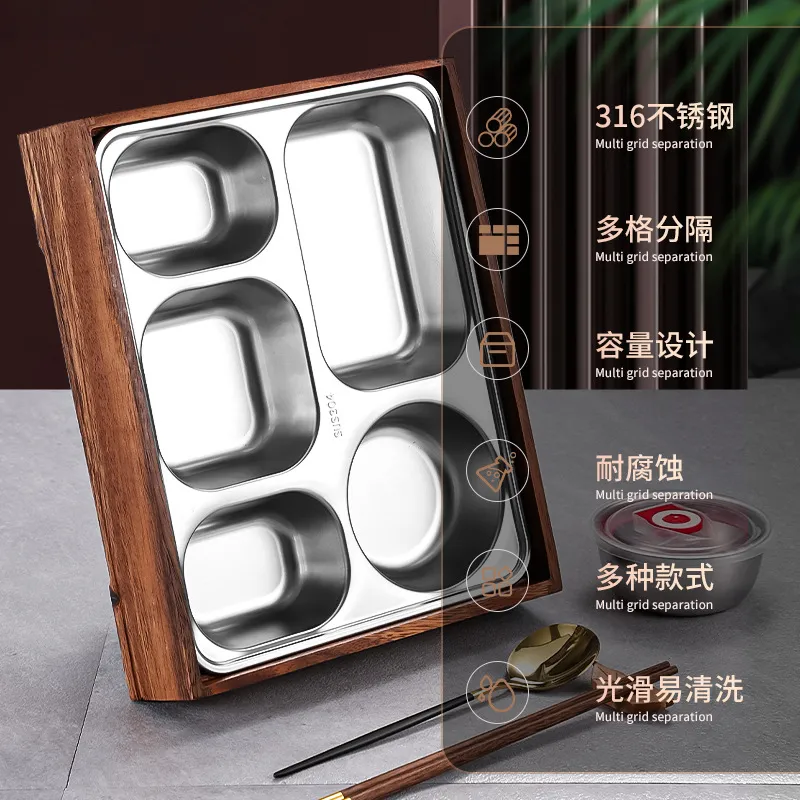 Boîte à bento en noyer noir av - Meal Prep Korean Food avis et prix
