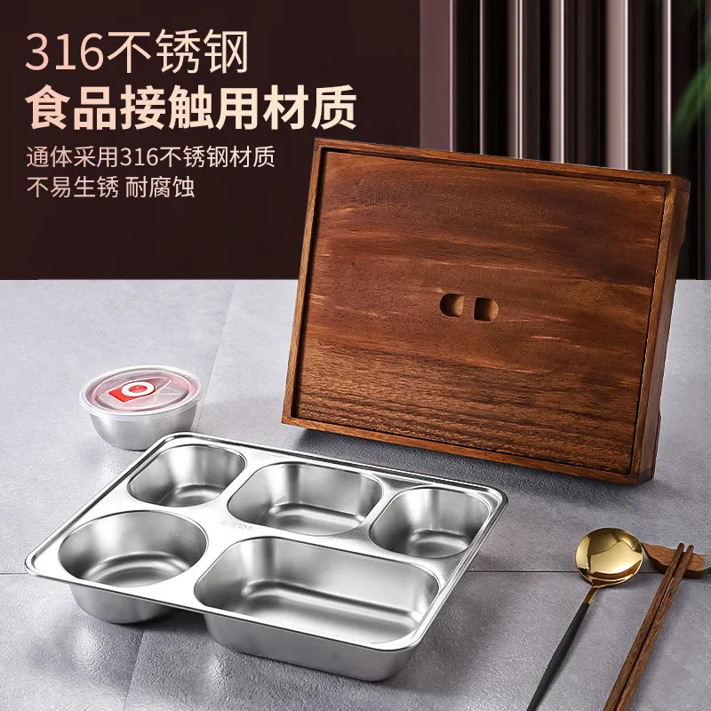 Boîte à bento en noyer noir av - Meal Prep Korean Food avis et prix